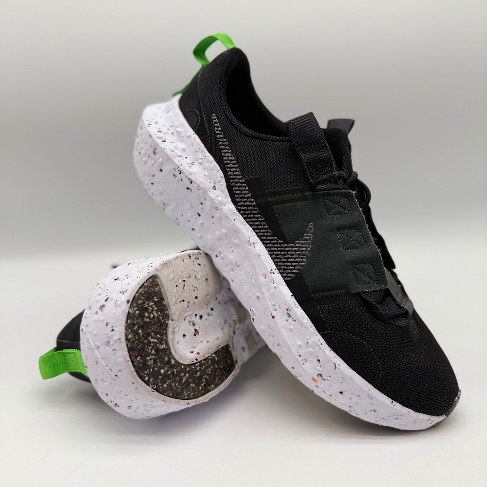 Nike Crater Impact Mens 10.5 Black Electric Green Running Shoes